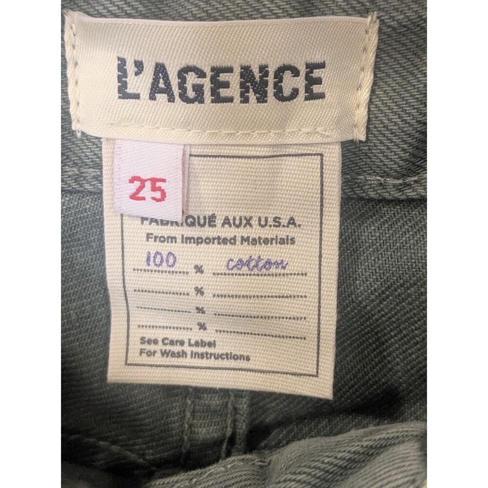 L'AGENCE Jones Ultra High Rise Stovepipe Jeans Jade Green Womens Size 25 NWT - Picture 7 of 8